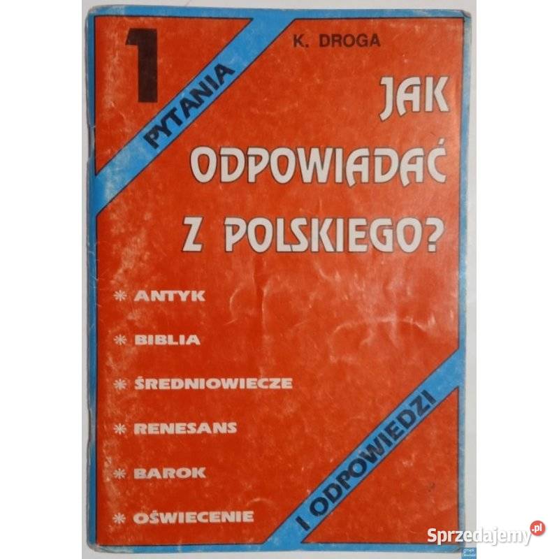Odpowiadać z Polskiego 1 Droga Katarzyna język polski Siedlce sprzedam