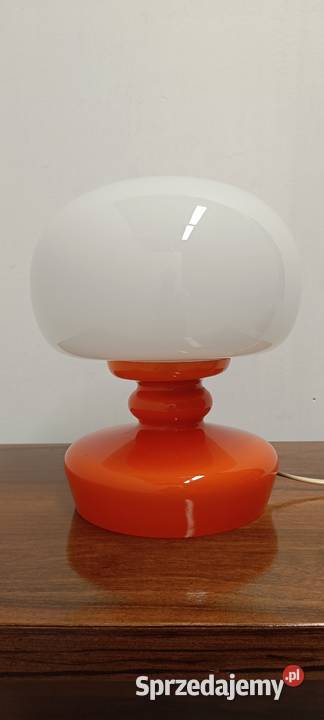 szklana lampa biurkowa nocna grzybek vintage łódzkie sprzedam