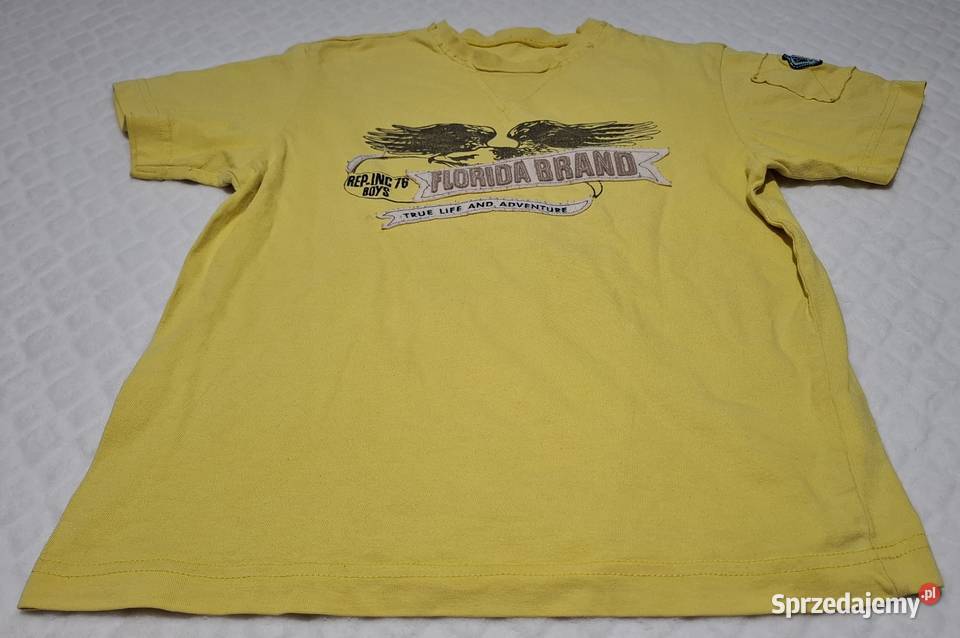 Koszulka krótki rękaw Tshirt żółta Rep inc 128 Czeladź sprzedam