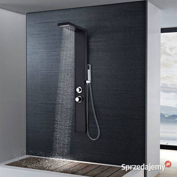 vidaXL Panel prysznicowy aluminiowy czarny Warszawa