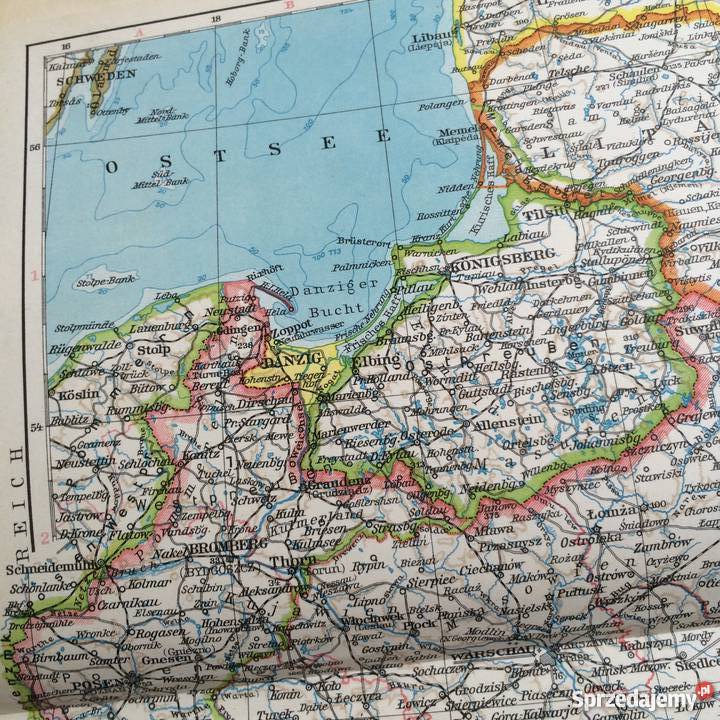 1147 Niemiecki Atlas Świata zachodniopomorskie Szczecin sprzedam