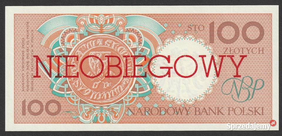 POLSKA 100 ZŁOTYCH 1990 STAN BANKOWY UNC Łódź