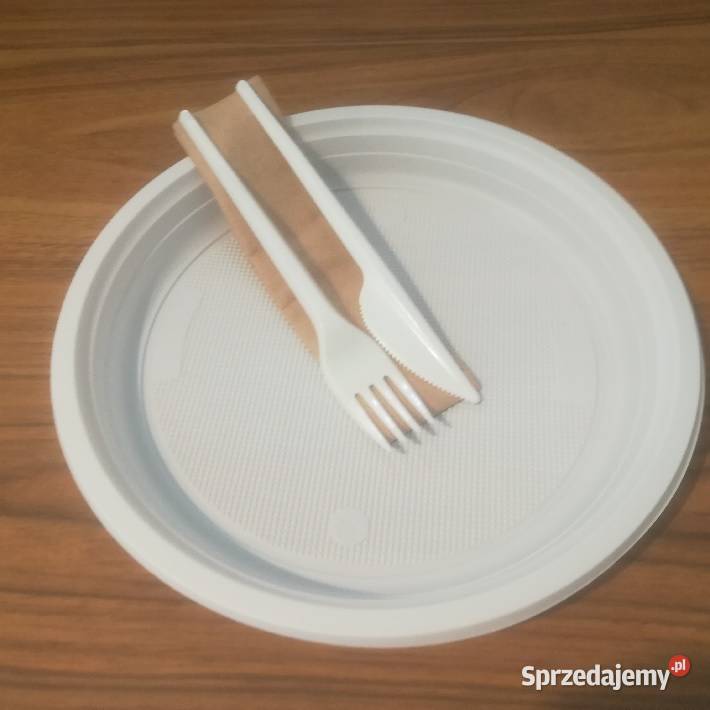 Zestaw jednorazowy talerz sztućce drewniane EKO Lublin