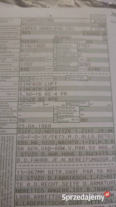Traktor Inter Harv Mc Cormick 323 sprawny Zakrzewo
