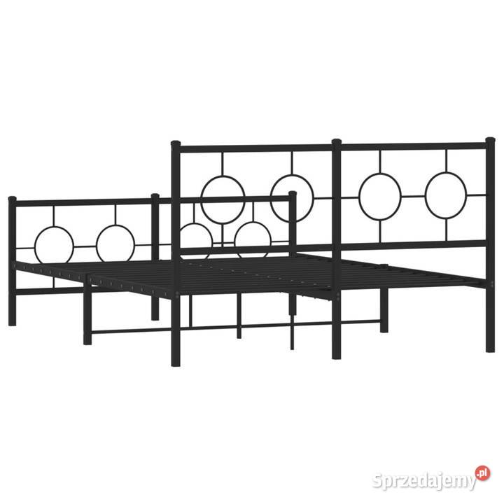 Łóżko Metalowe Czarne Rama Łóżka Ze Stelażem 91cm sprzedam