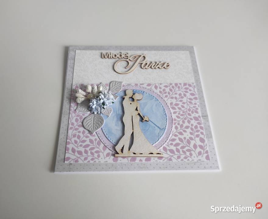 Kartka okolicznościowa ręcznie robiona na ślub łódzkie