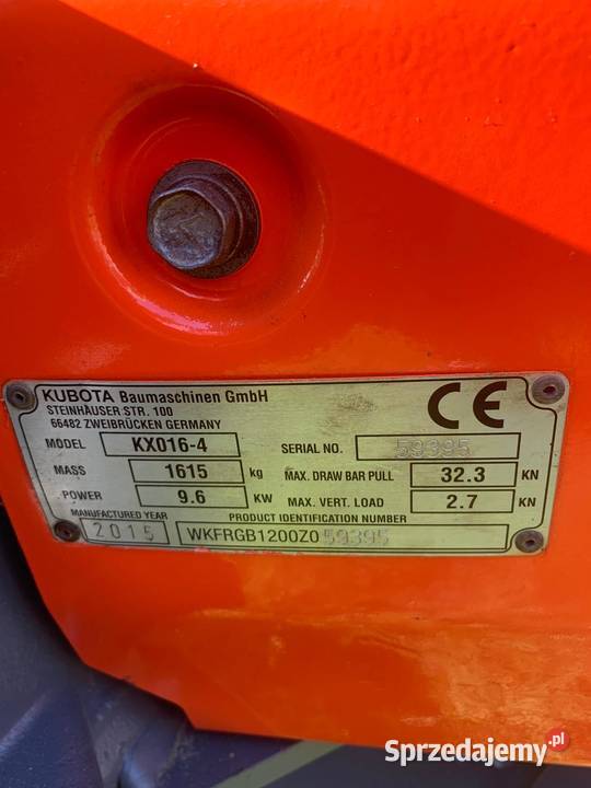 minikoparka Kubota kx0164 2015r 3 łyżki Koparki łódzkie Gorzkowice sprzedam