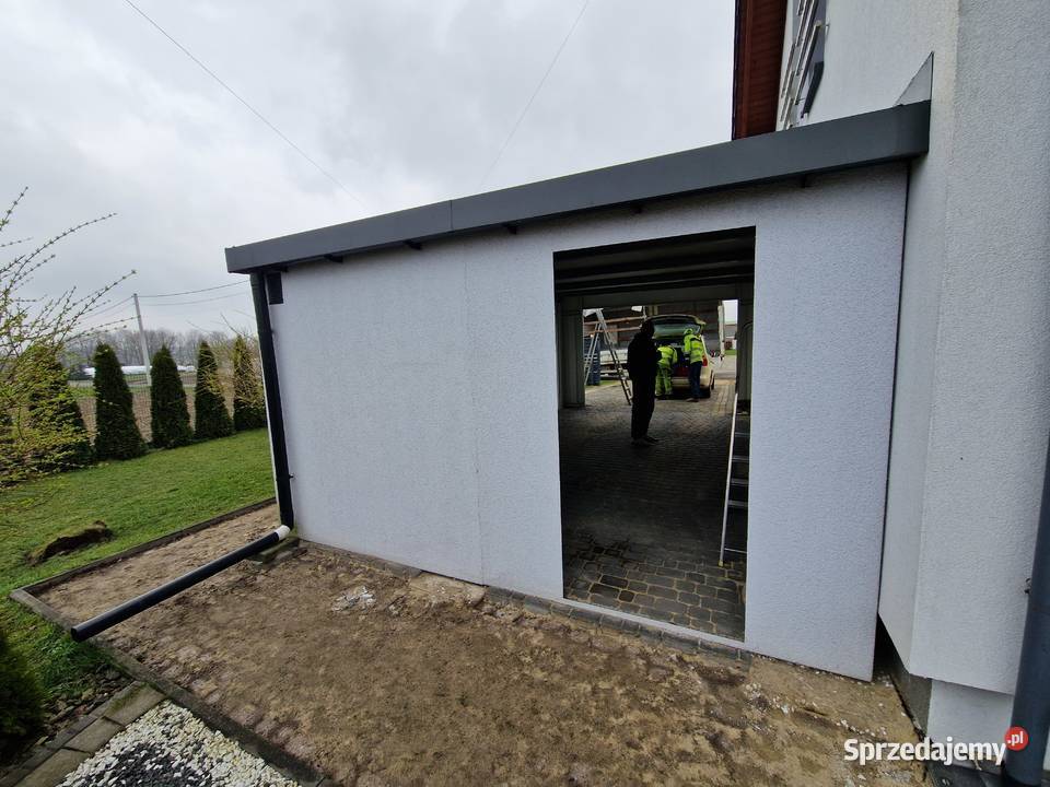 garaż blaszak tynkowany z oknami 35 m x 65 m Tarnowskie Góry sprzedam