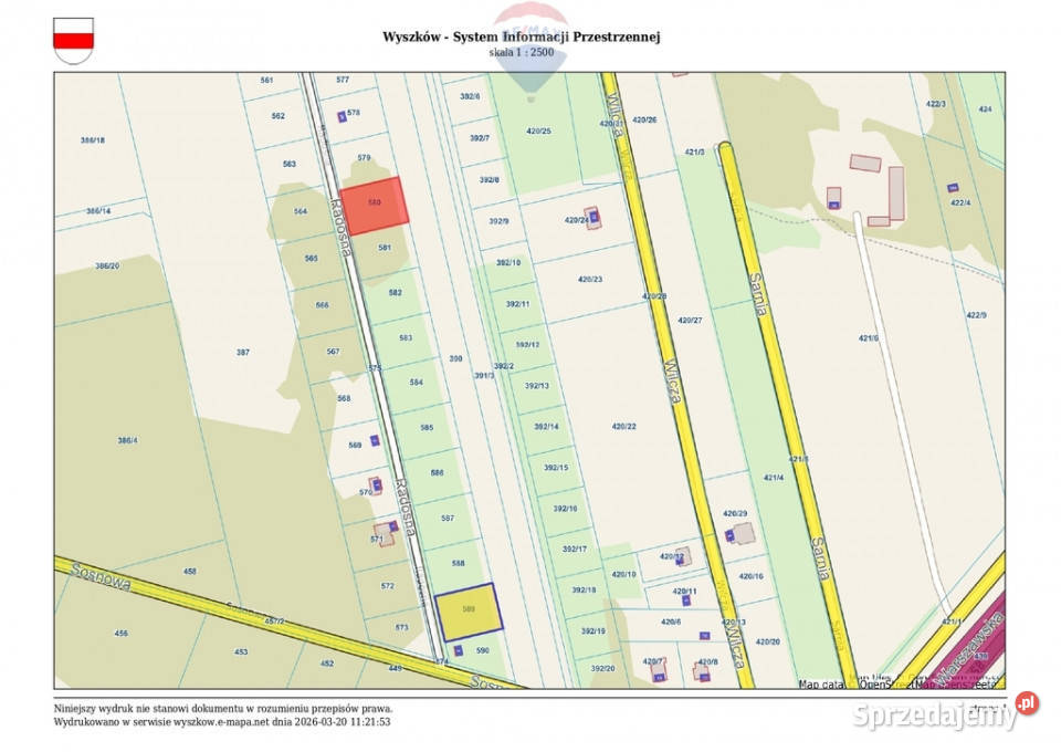 2 działki budowlane z MPZP Wyszkowa mazowieckie