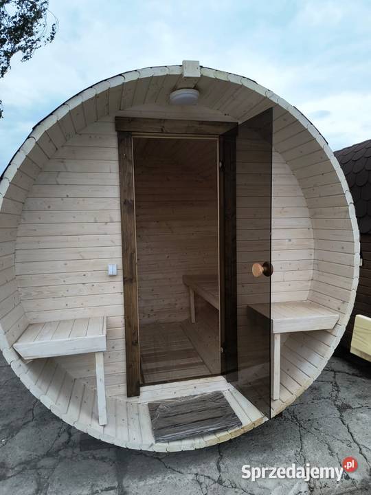 Sauna ogrodowa beczka dostępna ręki Warszawa