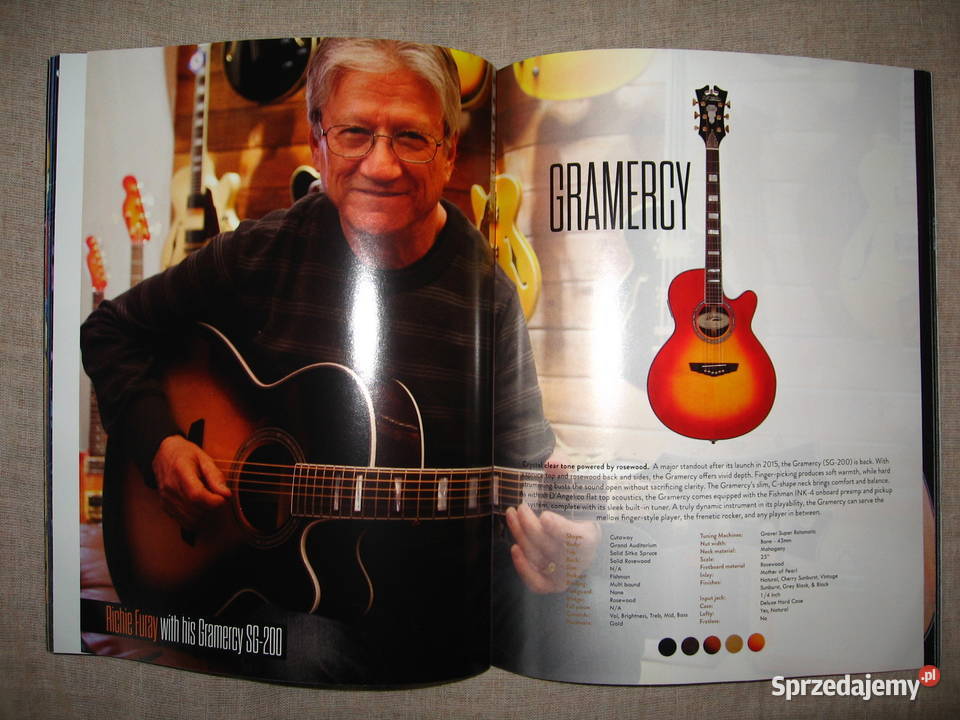 DAngelico 2016 katalog gitar pomorskie Kępice sprzedam