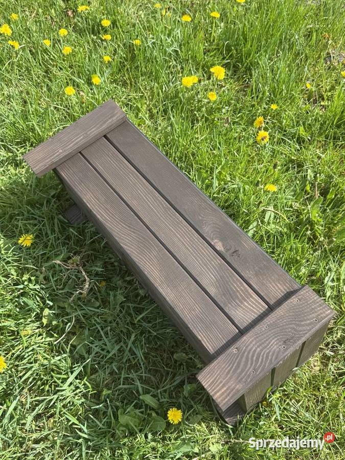 Drewniana doniczka skrzynka na balkon kwiaty do Opatów