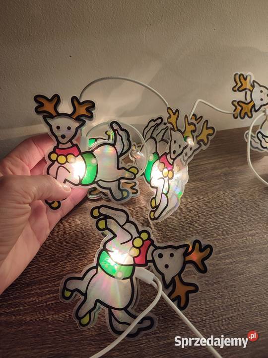 Łańcuch choinkowy reniferki