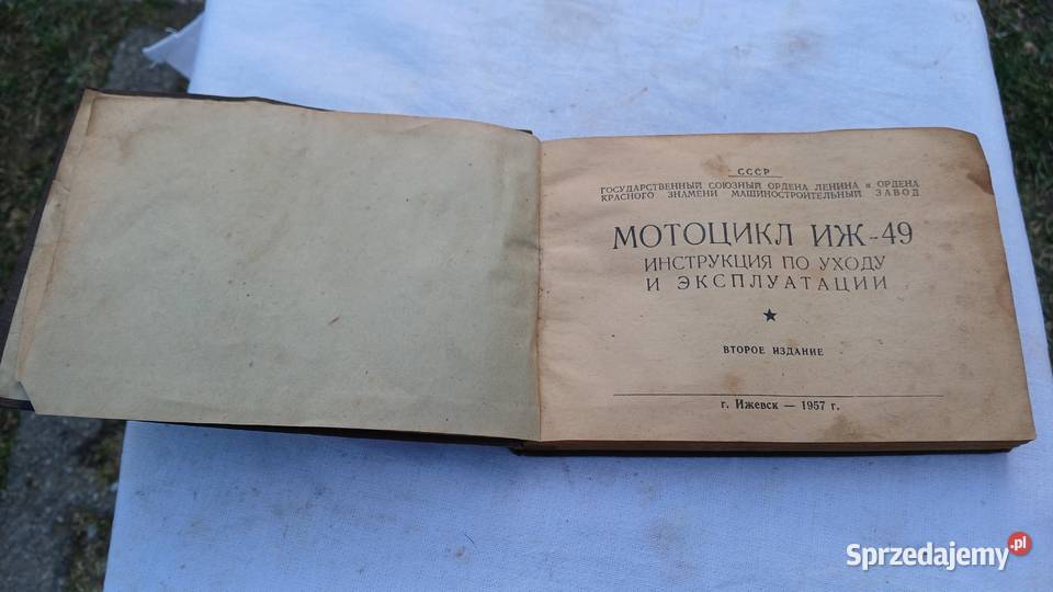 Instrukcja Obslugi Motoru IZ 49 dolnośląskie Gryfów Śląski