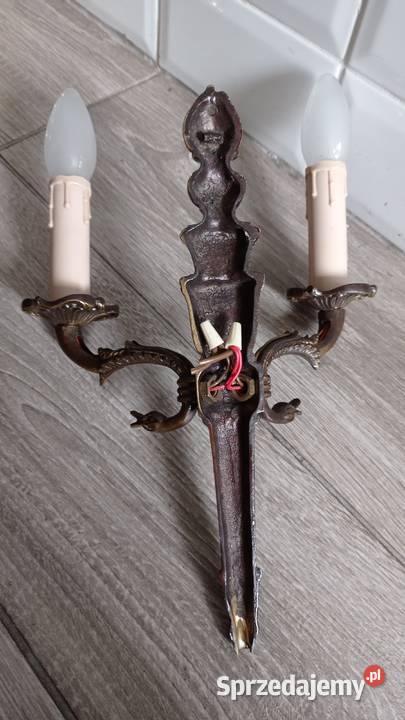 Stary mosiężny kinkiet Włocławek