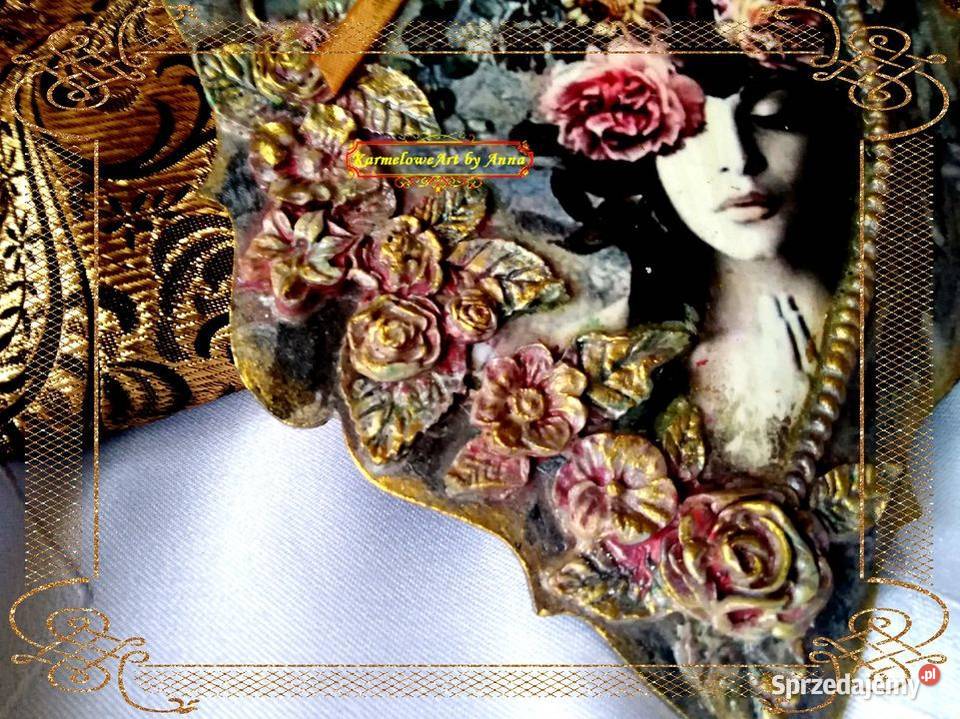 Obrazek zawieszka ozdoba decoupage rękodzieło mazowieckie sprzedam