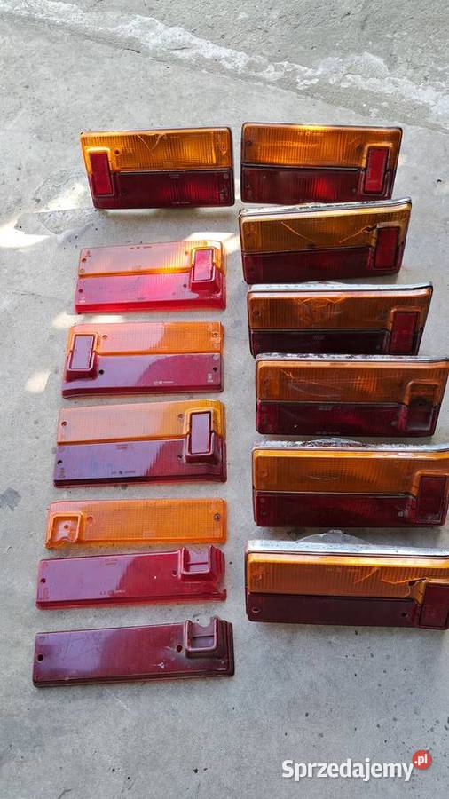 Fiat125p lampy tylne kompl uszczelki osłony MR75 prawe wielkopolskie