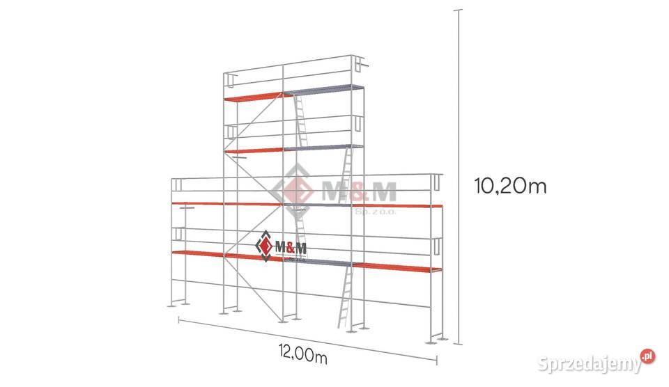 Rusztowanie na szczyt 984m2 Używane 12 x102 m Stare Siołkowice