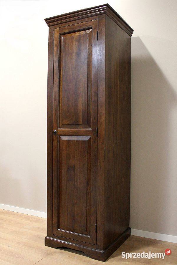 Wąska drewniana kolonialna szafa LONDON z akacji lubelskie Lublin