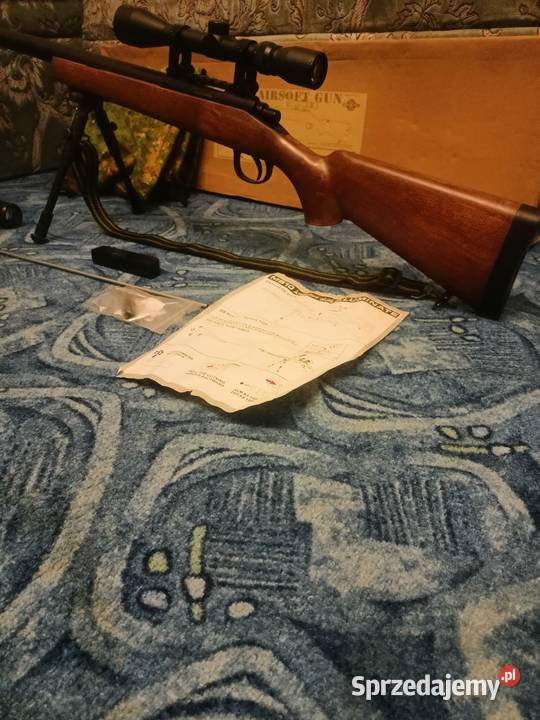 Pistolet na kulki snajperka airsoft luneta MB03D lubelskie