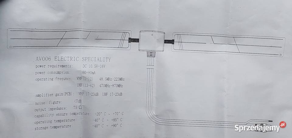 GANTETECH ANTENA SAMOCHODOWA TELEWIZYJNA TV DVBT osobowe dolnośląskie Mielęcin