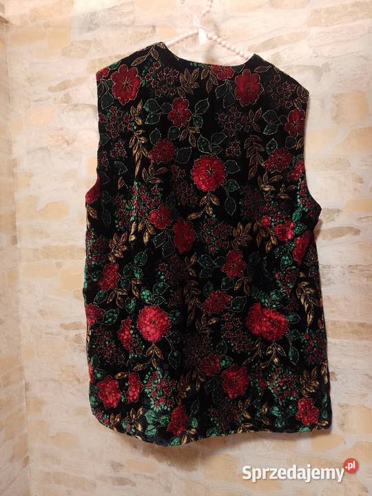 4850 4XL5XL Aksamitna Bogato zdobiona kamizelka Kraków