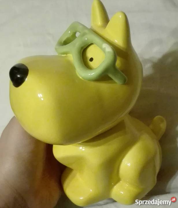 Ceramiczna duża skarbonka pies Reksio Warszawa sprzedam