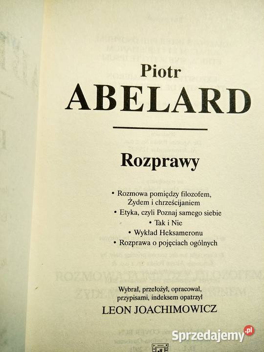Abelard Rozprawy książki prezenty Bródno Antykwariat