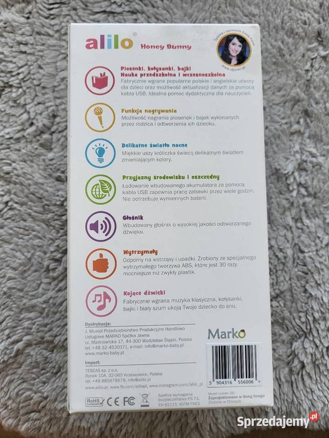 Alilo króliczek honey bunny Dla niemowląt śląskie sprzedam