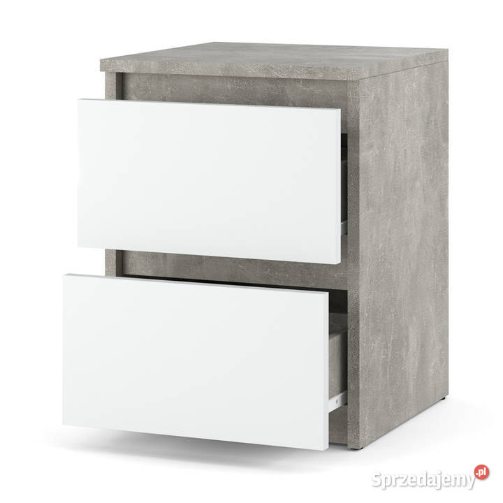 Szafka Nocna 2 Szuflady Nowoczesny Stolik Wąski 30cm Nocne Elbląg