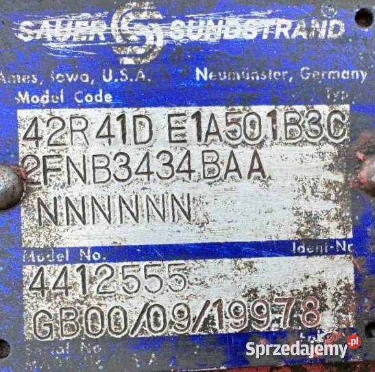 Sauer Sundstrand 42R41D E1A501B3C 2FNB3434BAA Poznań