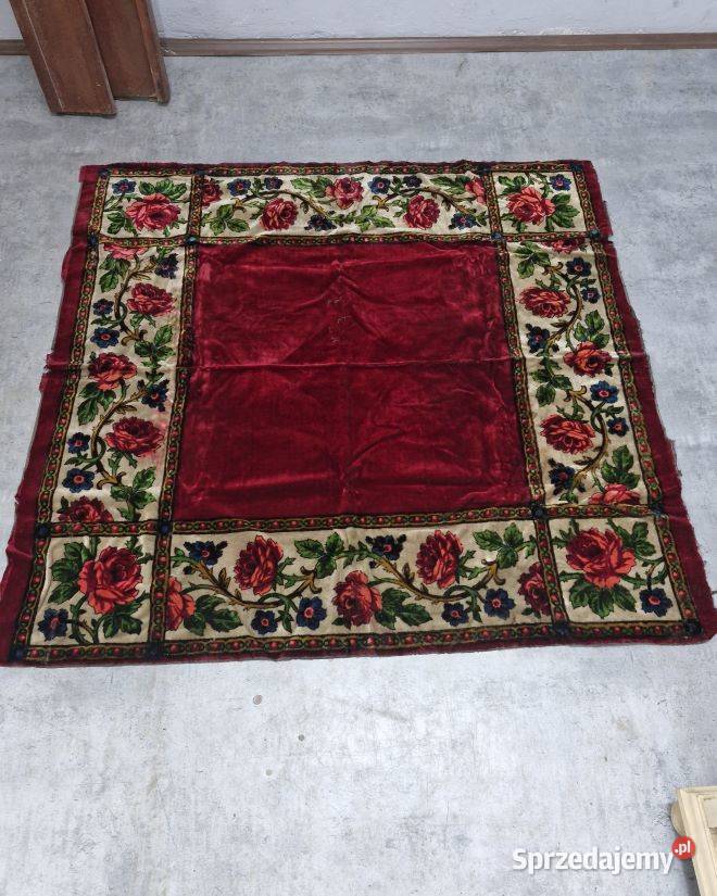 Stary Muzealny Aksamitny Kilim 2 AntykiMarki Tkaniny Marki sprzedam