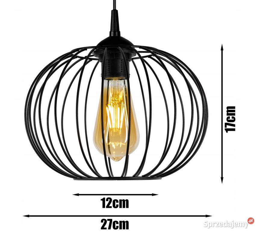 LAMPA WISZĄCA SUFITOWA ŻYRANDOL LOFT Czarna podlaskie Choroszcz