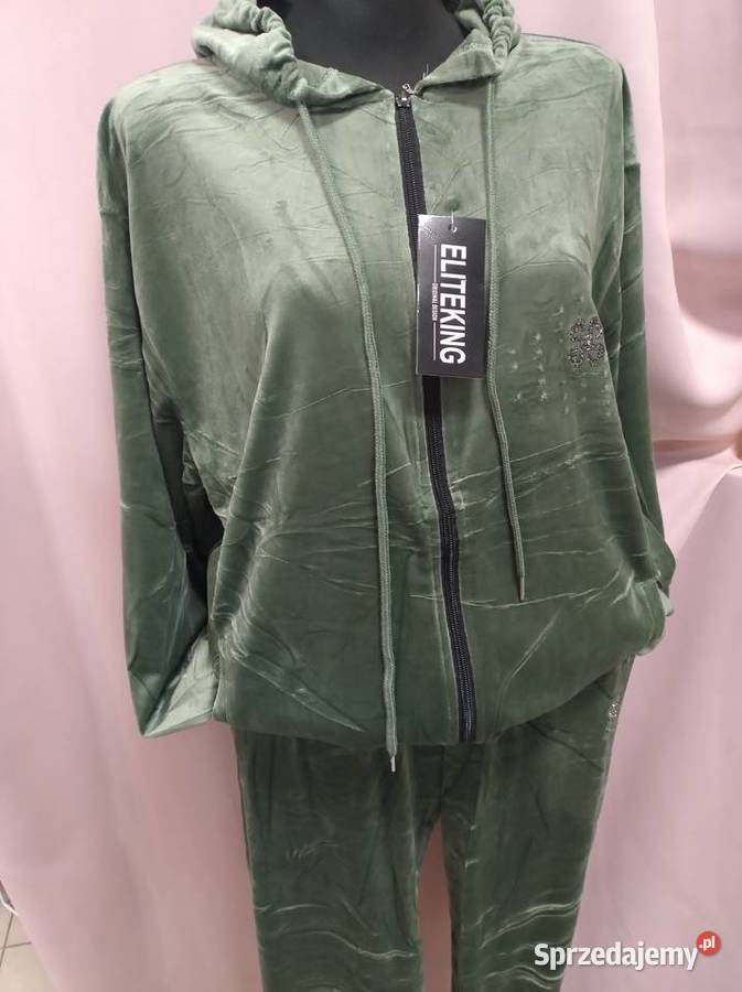 Cienki welurowy dres damski nowy rozmiar 3XL Elbląg