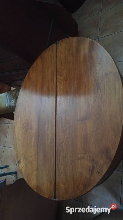 Antyk Konsola Stolik Składany Blat owalny Gdańsk