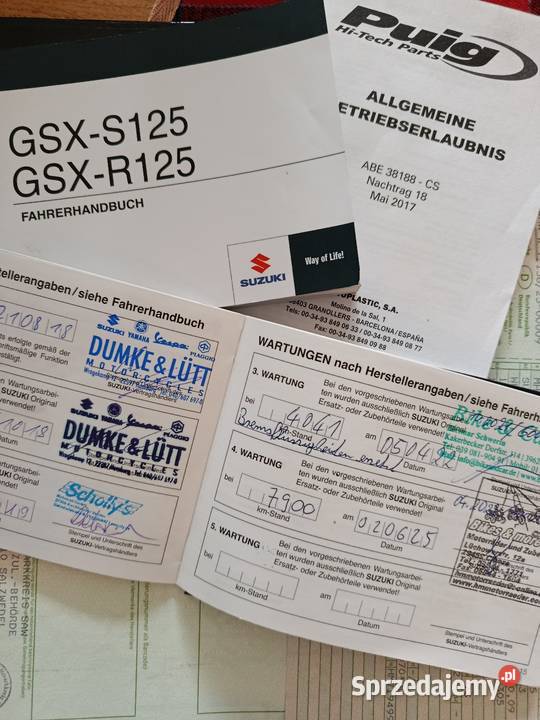 Suzuki GSXS 125 Kat BA1 z Niemiec TRANSPORT