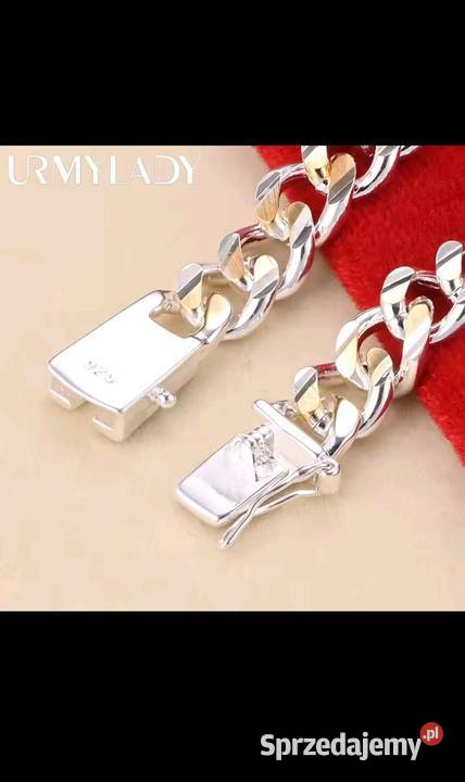 Srebna 925 z złotym wykwintem bransoletka Warszawa