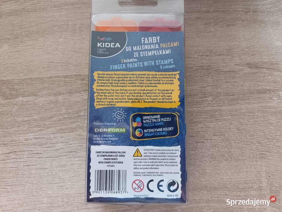 Farby do malowania palcami ze stempelkami 8 Kwidzyn