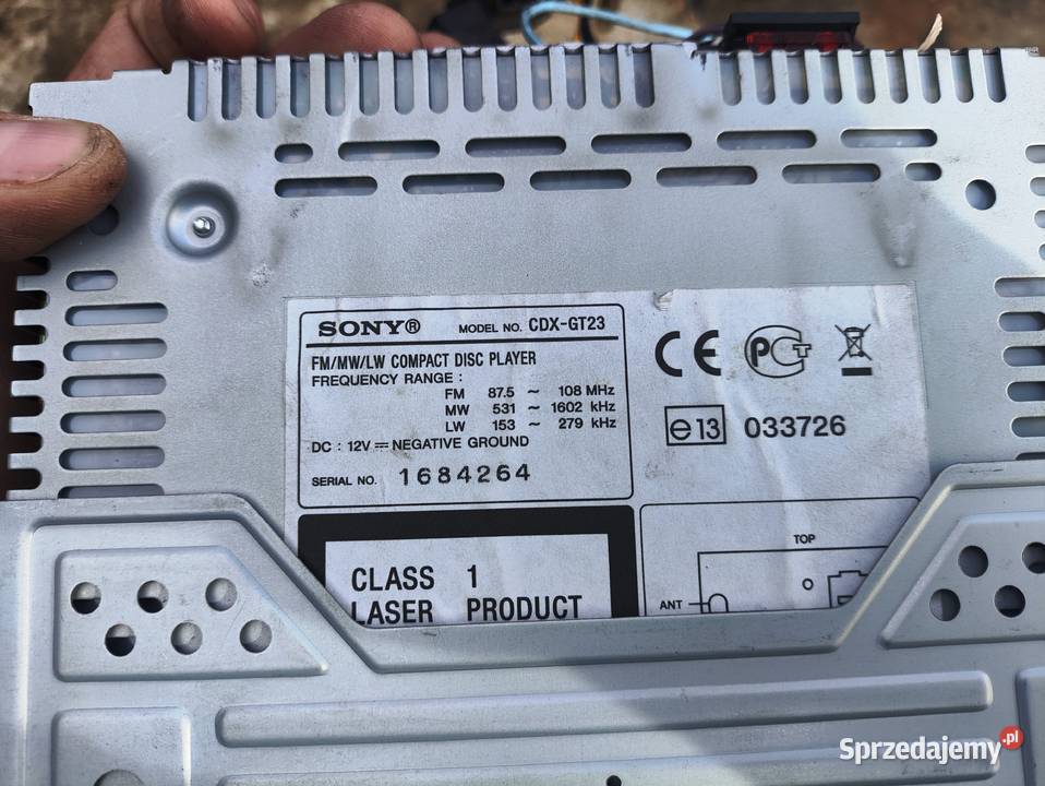 Radio samochodowe 1DIN Sony CDXGT23 CDMP3AUX śląskie