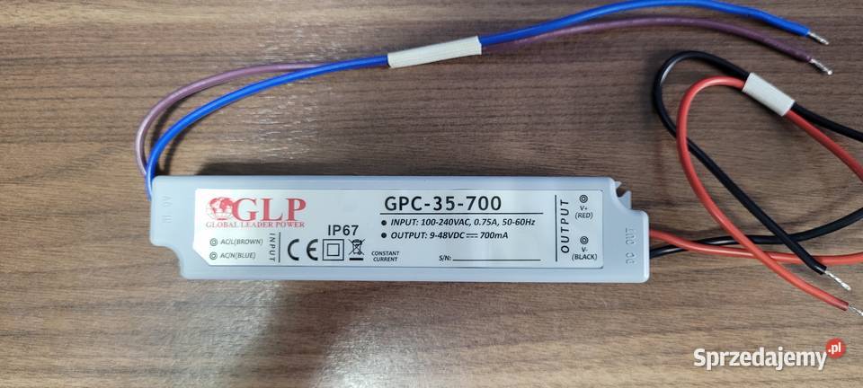 Zasilacz LED wodoodporny GLP GPC35700 34W 700mA Sosnowiec