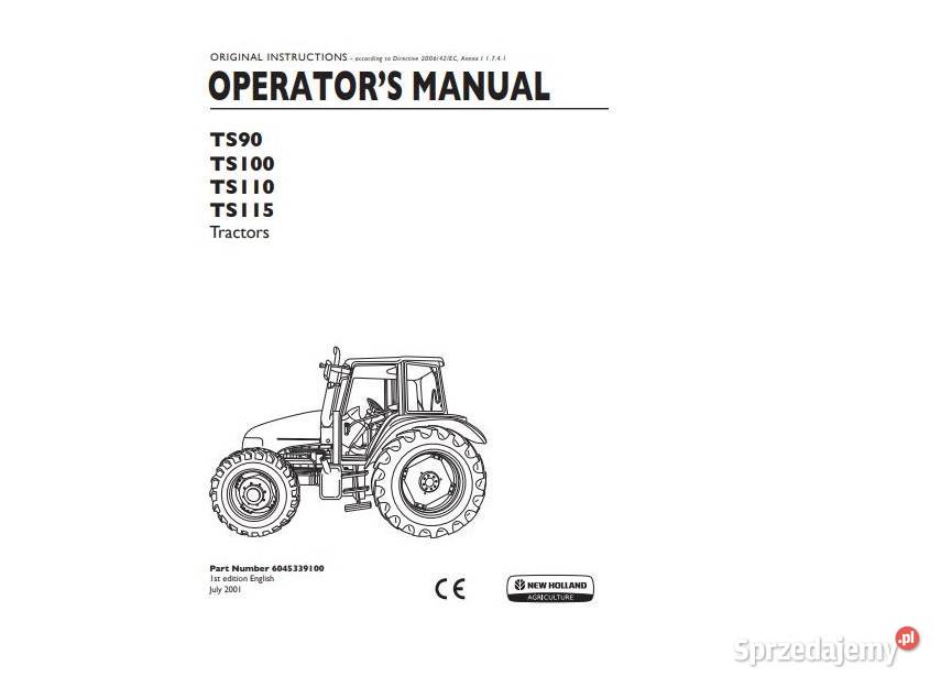 HOLLAND TS90 TS100 TS110 TS115 instrukcja