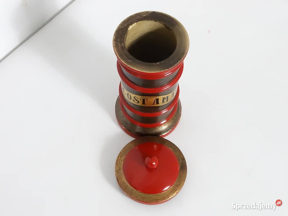 Stylowy Pojemnik Aptekarski Retro Drewno Vintage