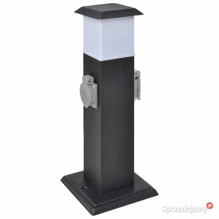 vidaXL Słupek ogrodowy z gniazdkami i lampą Warszawa