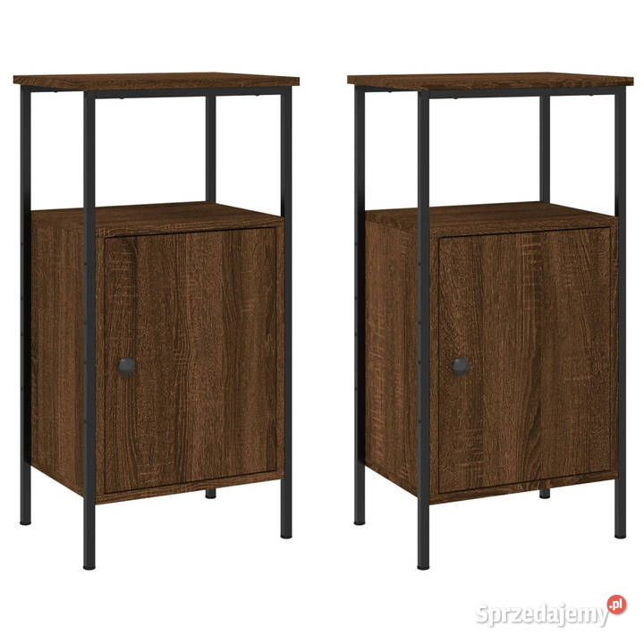 Szafki nocne 2 brązowy dąb 41x31x80 WM825932 sprzedam