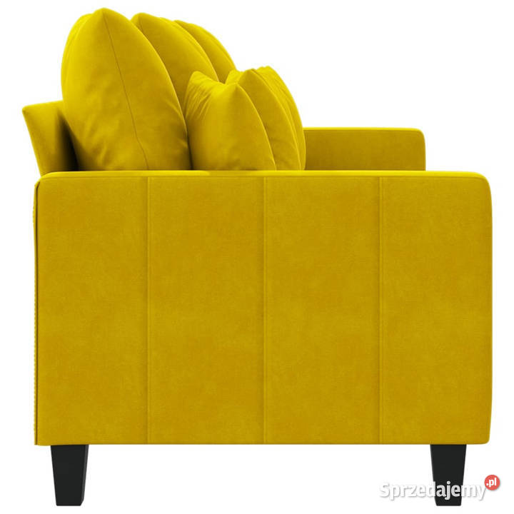Sofa 3osobowa żółty 180 tapicerowana aksamitem Warszawa
