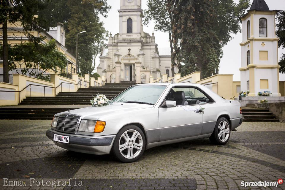 Auto do ślubu Mercedes W124 coupe wynajem Konin