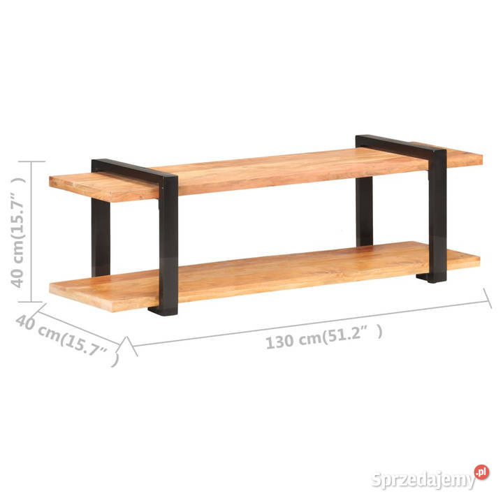 Szafka pod TV 130 x 40 x 40 lite drewno akacjowe Warszawa