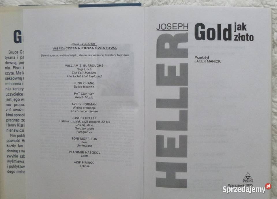 Gold złoto Joseph Heller Rok wydania 1995 mazowieckie Warszawa