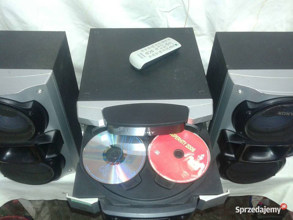 wieża SONY 3xCD 2xkaseta radio RDS pilot świętokrzyskie Ostrowiec Świętokrzyski sprzedam