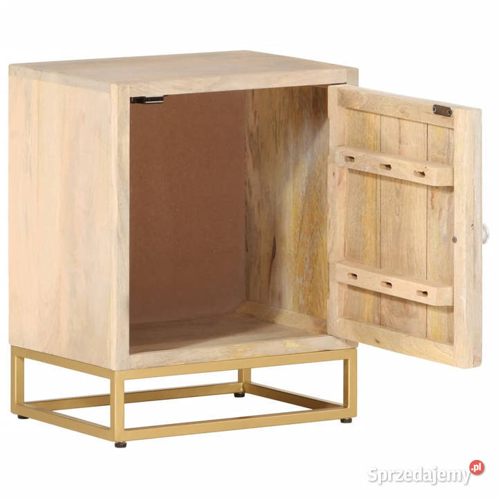 Szafka nocna 40x30x50 lite drewno mango i żelazo Nocne Warszawa
